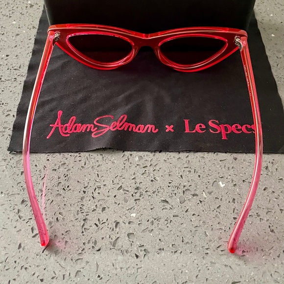ADAM SELMAN X LE SPECS THE LAST LOLITA CAT-EYE ROSE TINTED SUNGLASSES - Picture 11 of 13